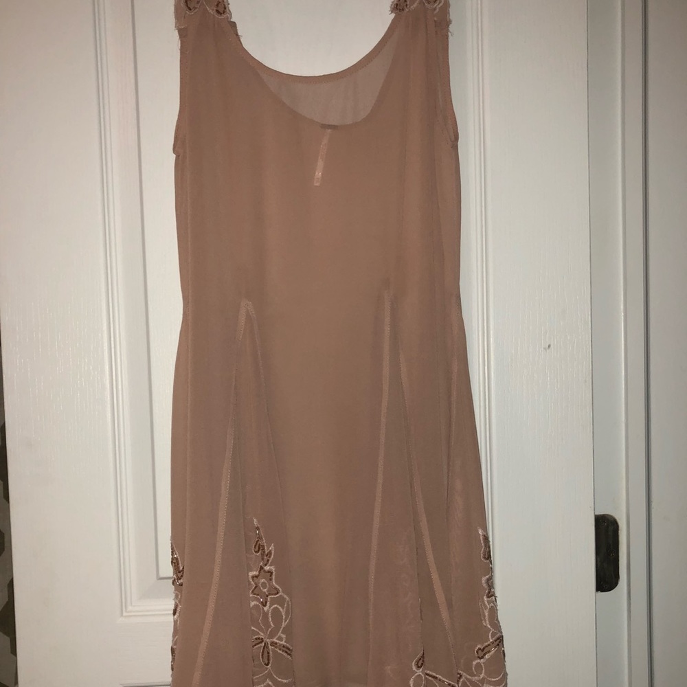 free ppl pale pink sheer dress